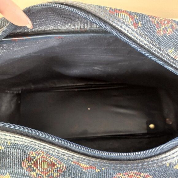 Vtg 90s Diane Von Furstenburg Navajo Aztec Print Tapestry Weekend Bag - Picture 11 of 11